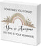Boho Rainbow Theme Inspirational Desk Decor Wooden Box Sign - Motivational Table