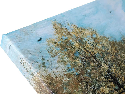 Wieco Art Autumn Landscape 1885 Canvas Prints of Vincent Van Gogh Art Famous Paintings Reproduction Tree Forest Pictures Artwork Wall Art for Home Decor and Wall Decorations