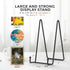 TR-LIFE 4 Pack 8 Inch Large Plate Stands for Display - Plate Holder Display Stand + Metal Frame Holder Stand for Picture, Book, Decorative Plate, Platter, Photo Easel (4 Pack)