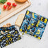 Bumkins DC Comics Batman Reusable Sandwich and Snack Bags, Washable Fabric, Waterproof Cloth Zip Bag, Large