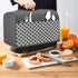 Yarwo Gray with Grid 2 Slice Toaster Cover, Nylon, Fits Most Standard 2 Slice Toasters, Pockets & Top Handle