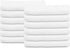GOLD TEXTILES 12 Pcs New White (20x40 Inches) Cotton Blend Terry Bath