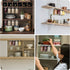 Mason Jar Organizer, Canning Rack for 4-64 oz Jars, Under Cabinet and Pantry Food Storage Hanger Accessories (2Pcs)