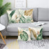 Bonhause Tropical Leaves Throw Pillow Covers, 18 x 18 Inch Green Brown Leaf Decorative Cushion Covers Set of 4