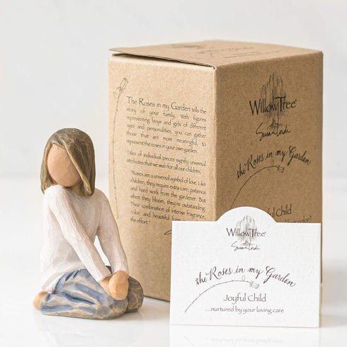 Willow Tree Joyful Child, Nurtured by Your Loving Care, Sculpted Hand-Painted Figure