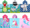 Oudain 6 Pcs Kids Hooded Towel Kids Bath Towels with Hood Microfiber