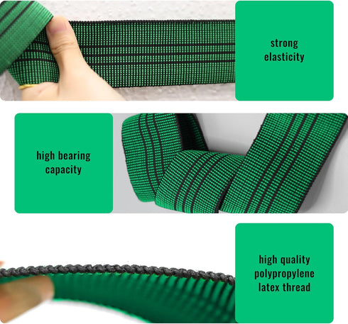 KEPYDRMTF 2 6 Rolls Webbing Band Replacement for Chair, Couch, Sofa, Upholstery Seater Repair Material, Elastic, Latex