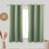 KOUFALL Green Curtains: Thermal Short Curtains for Kitchen Window Over Sink, 45 Inch Length, 2 Panels Set