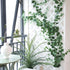 mizii 5 Pack 395" Artificial Vines Ivy Garland, Fake Vine with Realistic Silk Green Leaves for Indoor Outdoor Home Decor