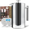 Bellemain French Press Coffee Maker with Extra Filters, 35 oz, Stainless Steel