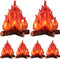 Boao 6 Set Fake Fire Camping Decoration, 3D Cardboard Campfire Centerpiece, Artificial Flames for Bachelorette Party