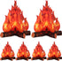 Boao 6 Set Fake Fire Camping Decoration, 3D Cardboard Campfire Centerpiece, Artificial Flames for Bachelorette Party
