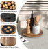 Lazy Susan Turntable for Cabinet, Acacia Wood Lazy Susan Organizer for Table Top, Kitchen Countertop Organizer for