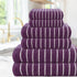 6 Set- 600 2 2 2 CASA COPENHAGEN Ecstatic Pieces Towel Dark Purple, GSM Bath Towel Hand Towel Washcloth, Designed