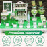 Disposable Plastic Table Cover Roll: 54in x 120ft Green Tablecloths with Easy Slide Cutter for Parties
