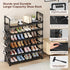 6 25-30 Closet,Entryway,Hallway,Dorm (6 Mavivegue Tier Shoe Rack for Pairs of Shoes,Metal Shoe Rack with Hook and Side