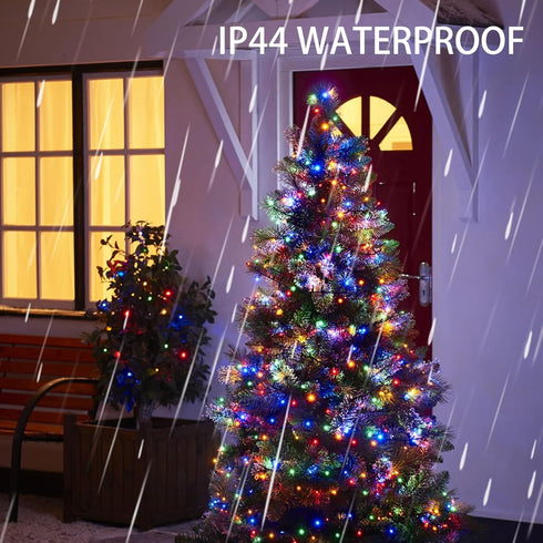 66FT 200 8 Dazzle Bright Christmas String Lights, LED Connectable Green Wire Modes String Lights, Waterproof Christmas
