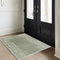 NICETOWN Sage Green Entryway Rug 2x3 Washable Thin Geometric Non-Slip Area Rug for Living Room, Kitchen, Bathroom
