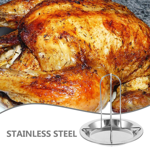 Yardwe Chicken Roaster Rack, Stainless Steel Vertical Roaster Rack for Grill Oven BBQ