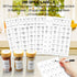 398 Labels-4oz 24 Set AISIPRIN Glass Spice Jars with Pcs,Round Seasoning Jars with Bamboo Airtight Lids,Spice Container