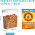 Set, 3 (135.2oz/4L) Vtopmart Cereal Containers PCS Airtight Food Storage Container with Flip-Top Lids, Plastic