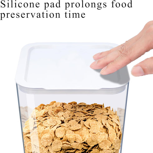 Cereal Dispenser Countertop, 5L Storage Container for Pantry, Large Dry Food Dispenser for Oatmeal, Candy, Snack