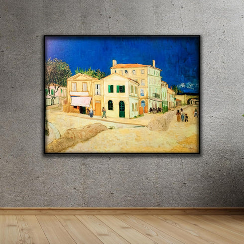 OKRA Van Gogh Wall Art, Yellow House Poster, Impressionist Fine Art Home Decor Unframed (12x16in)