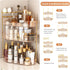 Counter Countertop, 3-Tier) Corner Bathroom Organizer with Makeup Brush Holder & Toothbrush Holders, Makeup Organizer