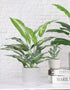 16" Small Artificial Tropical Fake Plants for Indoor Office Desk, Shelf, Bathroom Home Decor