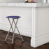 Lavish Home Folding Stool - Backless 24-Inch Stool with 225lb Capacity for Kitchen or Rec Room (Blue)