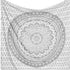 Popular Handicrafts Hippie Tapestry Wall Hanging, 54 x 82 Inches, Silver, Bohemian Mandala