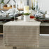 DII Farmhouse Gingham Checked Table Runner, 14x72, Stone