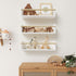Set 3 Decorative Nursery Bookshelves for Kids - of Easy to Install Floating Shelves for Wall Mount - Beautiful Hanging