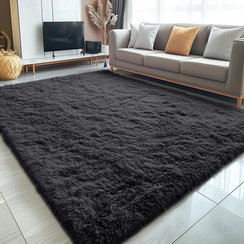 5x8 OLANLY Machine Washable Large Area Rugs for Living Room, Bedroom, Soft Fluffy Shaggy Bedside Rug, Indoor Floor