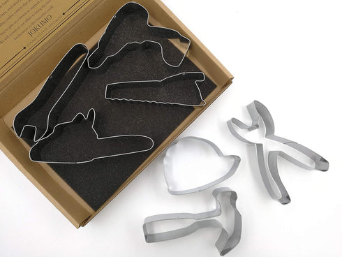 7 PC Tools Cookie Cutters Set High Grade 430 Stainless Steel Wrench, Hammer, Saw, Chainsaw, Pliers, Helmet, Drill