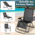 17 Inch Zero Gravity Chair Replacement Fabric with Bungee Cord Kit, Wide Repair Cloth with Replacement Cord for Anti