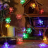 2 Pack 100LED 50FT 8 Dazzle Bright Christmas Snowflake String Lights, Total Battery Operated Christmas Lights