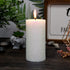 Zest Candle Pillar Candle - 3 by 6-Inch, Metallic White Glitter