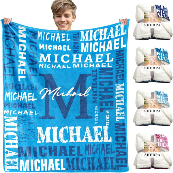 Personalized Blankets for Teen Boys Girls - Printed in USA Custom Blanket