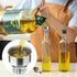 AOZITA 17oz 500ml Clear Glass Olive Oil Dispenser Bottle - Oil & Vinegar Cruet with Pourers and Funnel - Olive Oil