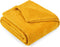 PAVILIA Soft Fleece Yellow Throw Blanket for Couch, Lightweight Plush Warm Blankets