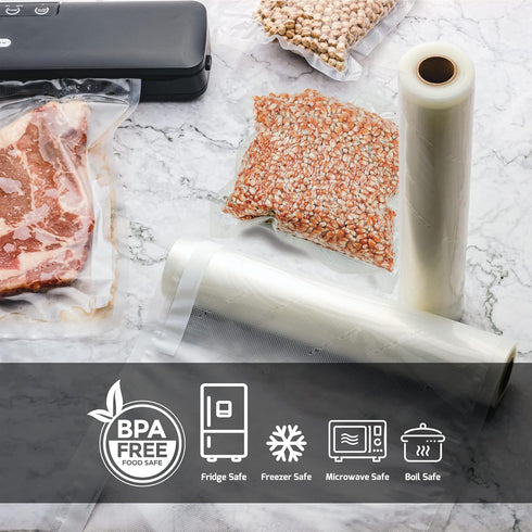 OVENTE Vacuum Sealer Roll 11” x 16”, Heavy Duty BPA-Free for Airtight Food Storage, Meal Prep, Pack of 2