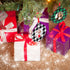 Jetec 12 Pcs Christmas Ball Picture Ornament Bulk – Wooden Photo Frame Ornaments Plaid Hanging Decorations for