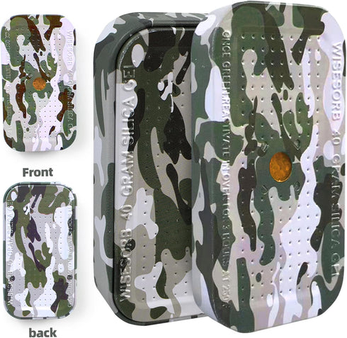 Wisesorb 40 Gram Gun Safe Dehumidifier, 3 Pack Camouflage Pattern Reusable Silica Gel Packets for Room, Bathroom,