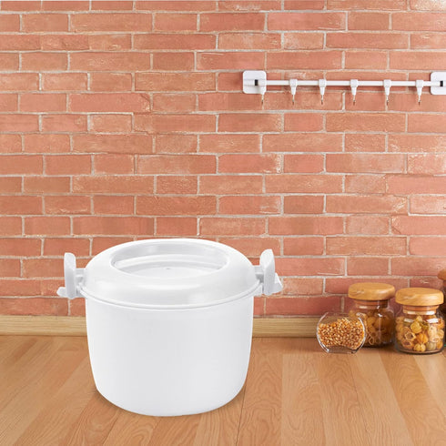 UPKOCH rice cooker plastic microwave cookware small non-stick pot microwave veggie steamer rice maker microwave rice cookware pasta cooker micro veggie steamer egg steamer travel large by UPKOCH