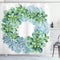 Ambesonne Succulent Shower Curtain, Watercolor Succulent Wreath Circular Design, Bridal Wedding Theme, Cloth Fabric