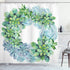 Ambesonne Succulent Shower Curtain, Watercolor Succulent Wreath Circular Design, Bridal Wedding Theme, Cloth Fabric