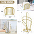Paper Towel Holder Countertop, Stainless Steel Paper Towel Roll Holder and Paper Napkinholder Set, Standing Paper Towel Roll Holder Stand with Weighted Base Suction Cups (Gold) by Wuwrll