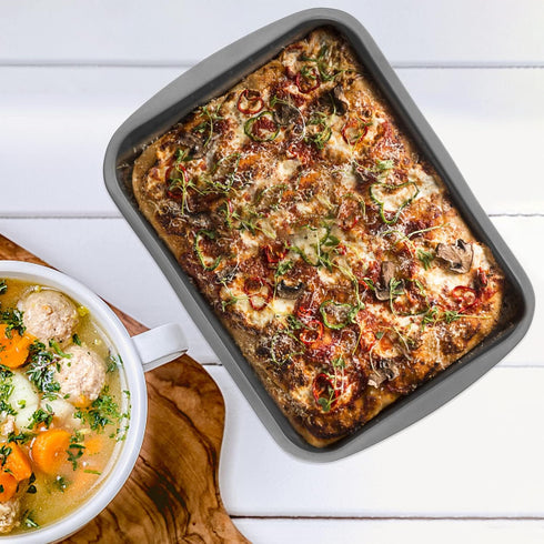 Non-Stick Baking Tray with Cooling Rack, Roasting Pan and Wire Rack
