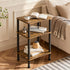 3-Tier Side Table, Small End Table, Nightstand with Storage Shelves, Sofa Table for Small Spaces for Living Room